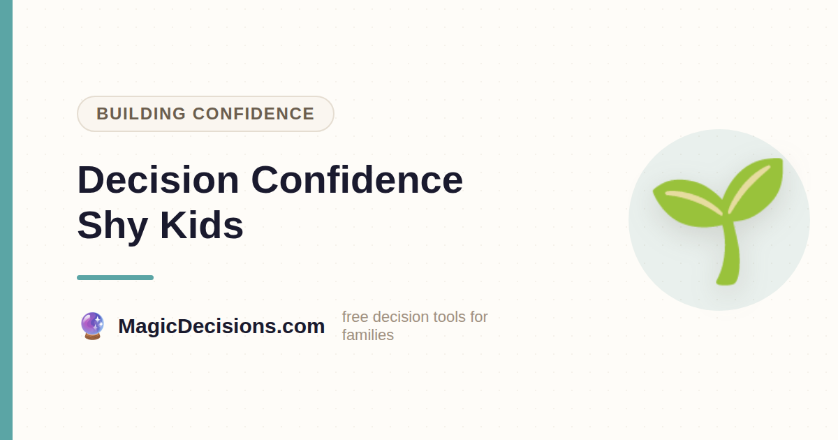 Decision Confidence Shy Kids — MagicDecisions