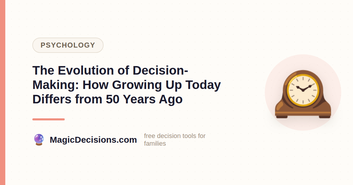 The Evolution of Decision-Making: How Growing Up Today Differs from 50 Years Ago — MagicDecisions