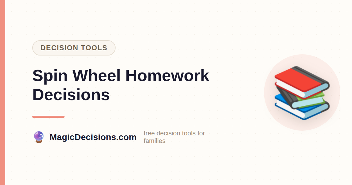 Spin Wheel Homework Decisions — MagicDecisions