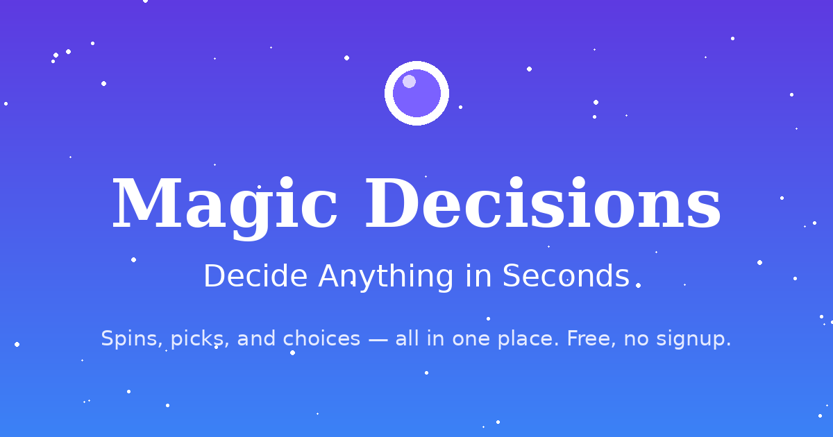 Magic Choose One Magic Decisions | Fun Decision-Making Tools for Kids & Families